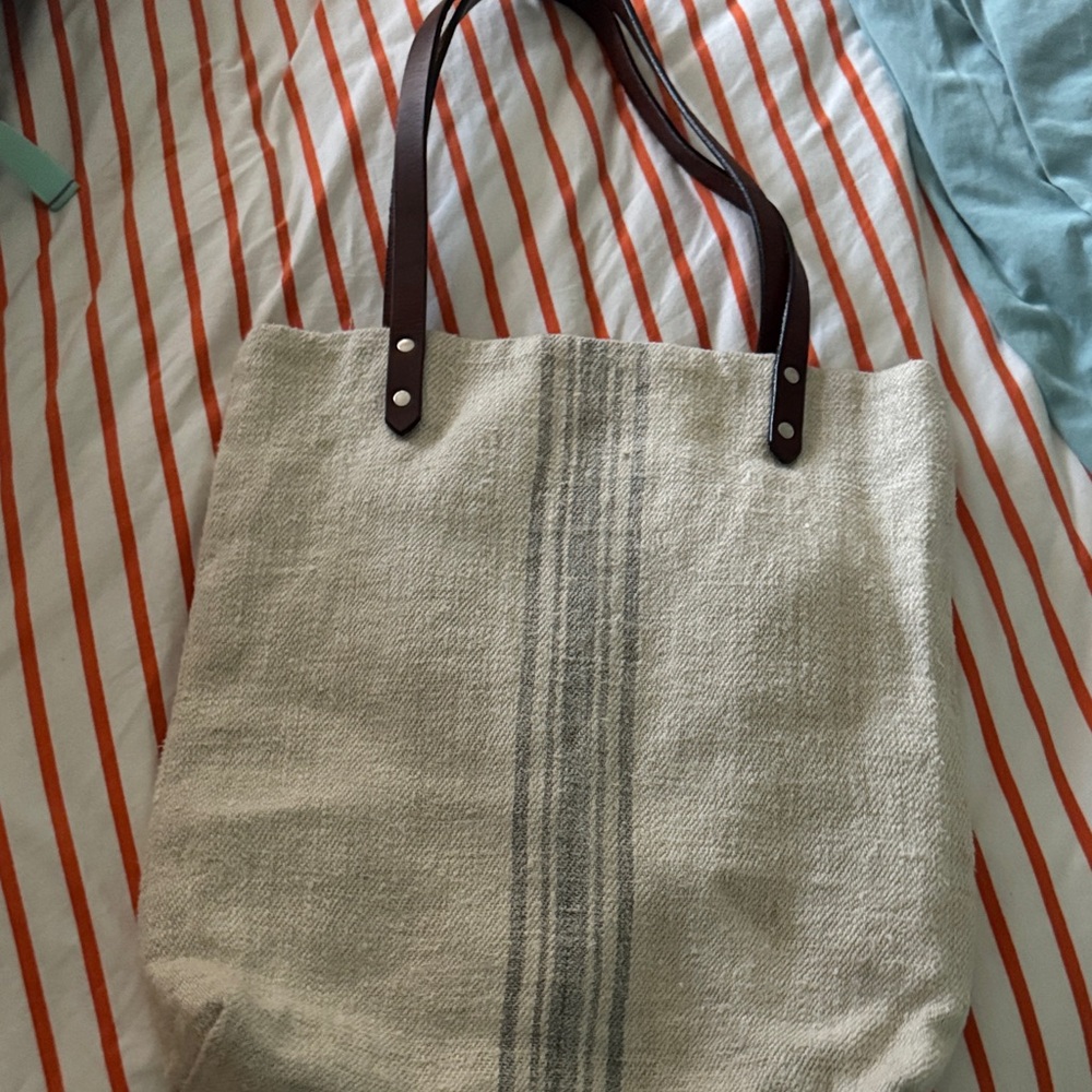 Chic Cream and Brown Tote Bag